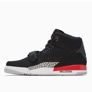Kids Black and Red High-Top Sneakers